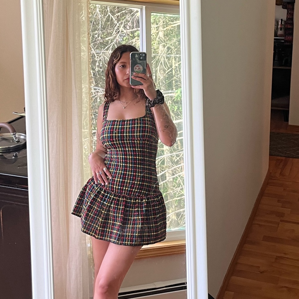 Peachy Den Cindy Frill Dress in Parasol